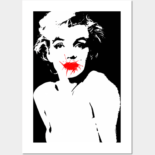 Marilyn Monroe Slipstick Wall Art by SiSuSiSu